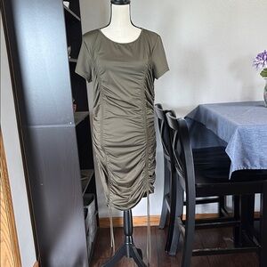 Women’s Size XL Army Green BodyCon Adjustable Length Dress